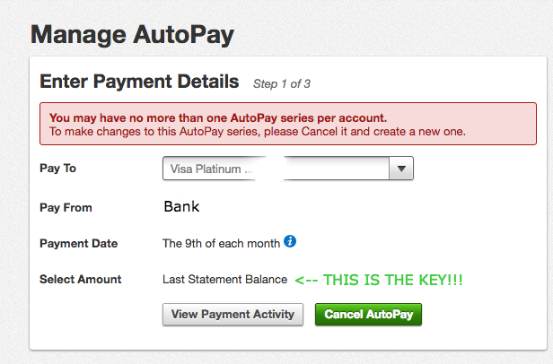 AutoPay Page